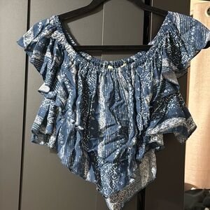 Ocean Drive off the shoulder crop top